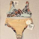 Kulani Kinis NEW! HARPER S Mint Peach Hawaiian High Waist Cheeky Bikini Bottoms Photo 13