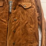 Jason Maxwell  brown‎ corduroy denim jacket fur collar size M NWT Photo 2
