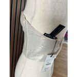 ZARA  sparkly corset size XS tan off white crop top going out top Photo 4