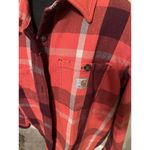 Carhartt Plaid HEAVYWEIGHT Long Sleeve SHIRT Top JACKET WomenS Size XL 16-18 Photo 2