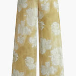 COMMENSE Romance Floral Printed Straight Pants White Size L Photo 0