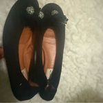 LANVIN Black Suede Jewel Embellished Tassel Stretch Collar Ballet Flats Size undefined Photo 1