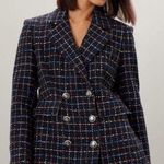 Veronica Beard  Rumer Tweed Dickey Jacket Blazer Blue Multicolor Size 4 Photo 0