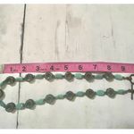 Czech glass aqua colored necklace and earrings set Photo 10