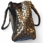 Nine West  Gold Basket Weave Shoulder Bag Purse with internal pockets Photo 6