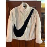 Nike Swoosh Faux fur zip up jacket XS Photo 1