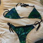 Sequin rave bikini set Green Size M Photo 0