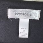 Dress Barn Size Medium Petite Crewneck Shorts Sleeve Black/White Top Photo 2