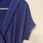 1. State  women's belted cuffed sleeve blue romper small Photo 5