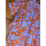Haptics by Holly Harper Floral Ruffle Sleeve Dress Medium Orange Lavender Photo 3