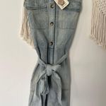 Faherty Utility Denim Romper NWT Button Down Sleeveless Photo 3