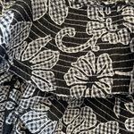 ZARA | Floral Gingham Embroidered Ruffle One Shoulder | Medium Photo 4