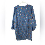 Lands' End Lands’ End Blue Cat Print Long Sleeve Flannel Nightgown Holiday Winter Size 16 Photo 1