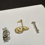 Lot Of 3 Golfing Brooch Pins For Golfers Photo 2