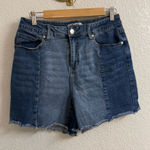 Arula stretchy denim dual colored shorts size 12 Blue Photo 0