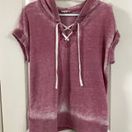 Jane and Delancey  Dusty Rose Lace-Up Hoodie Photo 0