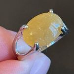 Yellow Aventurine S925 silver ring size 7.5 Photo 5