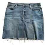 Good American Patchwork Denim Mini Skirt 14/32 Women’s Blue GASKX103 Photo 1