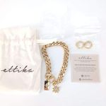 Ettika x Curateur New Starry Charms 18K Gold Plated Chain Link Bracelet - New Photo 7