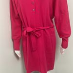 Anthropologie  Daily Practice Polo Knit Mini Tunic Dress Hot Pink Small NEW Photo 7