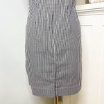 Talbots  Gingham Ruffled Sheath Dress Black and White Check Print 2 XS Photo 6