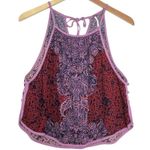 Free People Women’s Break Free Paisley Print Tie Back Tank Medium Photo 3