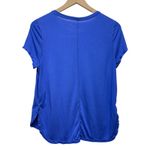 Free People  Movement Top‎ Sz L  Blue Go Outside Look Within Short Sleeve Tee Photo 1