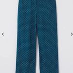 J.Jill Wearever Teal Blue Green Polka Dot Easy Care Wide Leg Crop Pants Sz.XL Photo 5