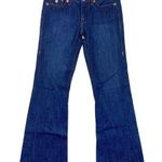 True Religion Joey Big T Flair Back Button Flap Low Rise Dark Wash Jeans Size 29 Photo 0