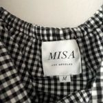 MISA Los Angeles Gingham Belu Off Shoulder Dress in Black White Gingham Medium Photo 4