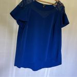 Torrid flutter lace sleeve cobalt royal blue short sleeve top size 2 Photo 0