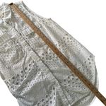 Michael Kors Womens Size L Top White Eyelet Cutouts Button Down See Through Photo 5