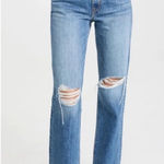 SLVRLAKE London Straight Leg Jeans in Gimme Shelter Sz 28 Distressed High Rise‎ Blue Photo 0