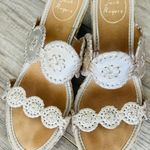 Jack Rogers Jack Rodgers Heel Sandals Wedge Espradille Women's Gold Shelby 8.5 Platinum Photo 0