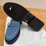 Ganni Crystal Embellished Denim Loafers Photo 7