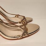 Lauren Lorraine Malaga Rhinestone Slingback Stiletto Sandals GOLD Heels Sz 9.5 Photo 6