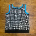 Per Se White, black and Blue 3/4 sleeve Cardigan with matching Tank top (Both the same size) Photo 6