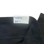 Old Navy Active NWT 2X Plus High Rise Black and faux leather panels on front Photo 5