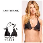 Ramy Brook New.  black sparkle knit bikini top. Medium. Retails $118 Photo 10