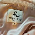 Elegant Pink Feathered Mini Dress Size M Photo 1