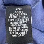 Tolani Collection Mesh Embroidered Blouse in Navy Photo 5