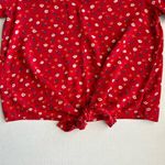 Madewell  Women's Red Prairie Posies Novel Tie-Front Top XS‎ Photo 11