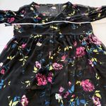 Torrid  Black Colorful Floral Chiffon Shirt‎ Dress Size 1X Photo 8