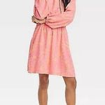 Universal Threads Universal Thread Balloon Long Sleeve Mini A-Line Dress -Pink Women's S Photo 1