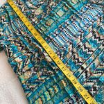 Love Tease shawl southwestern print fringed shirt sleeves longer in back Sz SM Photo 2