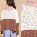POL Canyon Rose Color Block Oversized Chenille Sweater Size Large Photo 4