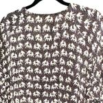 Skies Are Blue Womens Pullover Long Sleeve Lace Up Blouse Casual Top Black XS Photo 3