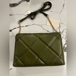 Olive Quilted Chain Shoulder Bag NWT Green Photo 1