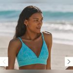 Seafolly  Australia Marloe Banded Bralette Bikini Top - Atoll Blue size US 4 NWT Photo 1