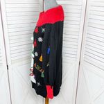 Holiday Time La La Llama Ugly Christmas Tunic Sweater Black Small Photo 3